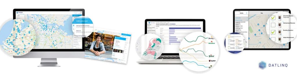 Overview of the Datlinq product range across desktop and tablet screens